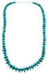 Southwestern Genuine Sterling Silver And Turquoise Bead Necklace DX117674